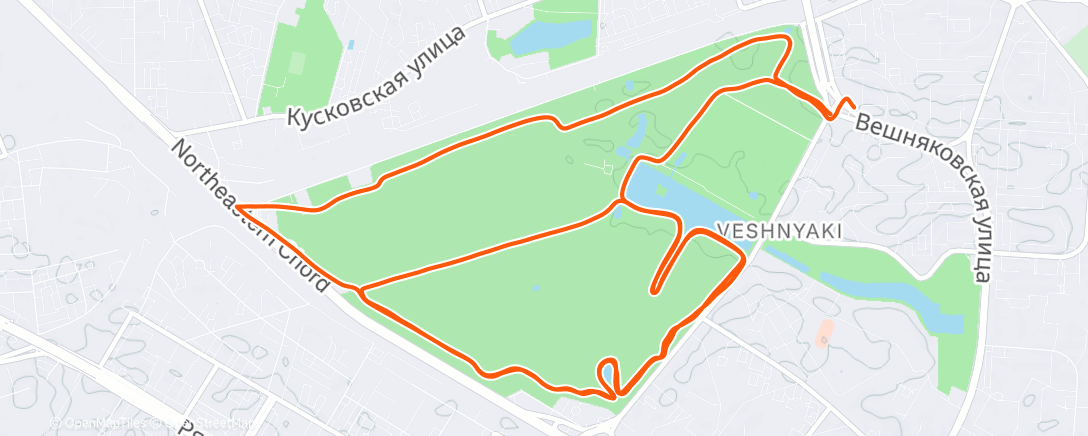 Map of the activity, Вечерний забег