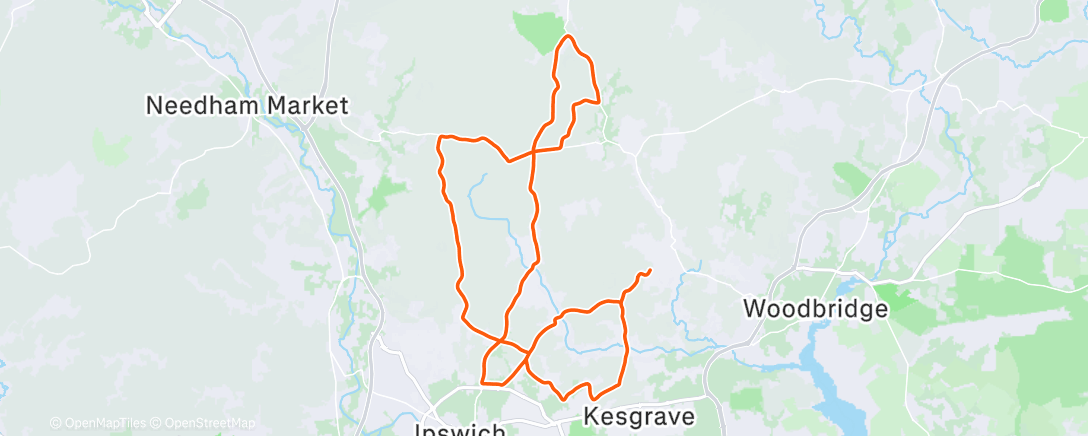 Map of the activity, Morning Ride