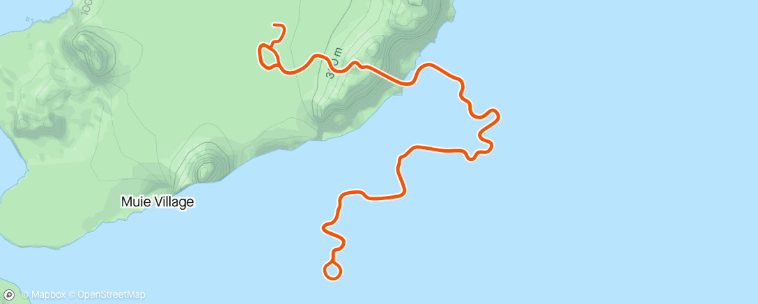 Mapa da atividade, Zwift - 25' FTP Ramp in Watopia