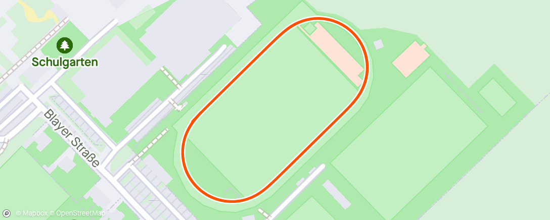 Map of the activity, Evening Run