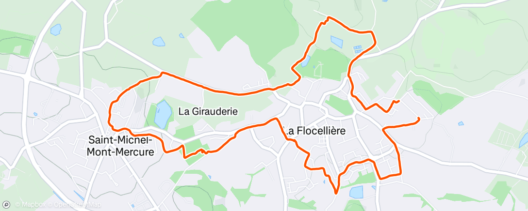 Map of the activity, Marche dans l'après-midi