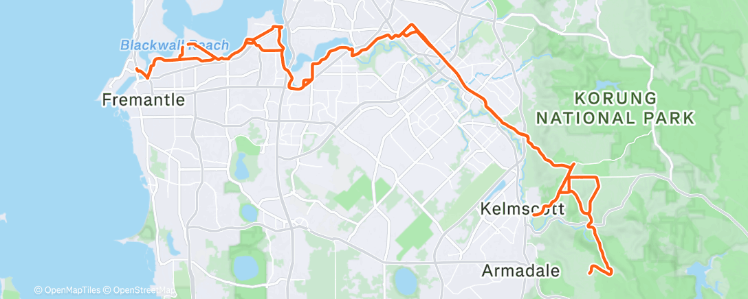 Map of the activity, Morning Ride