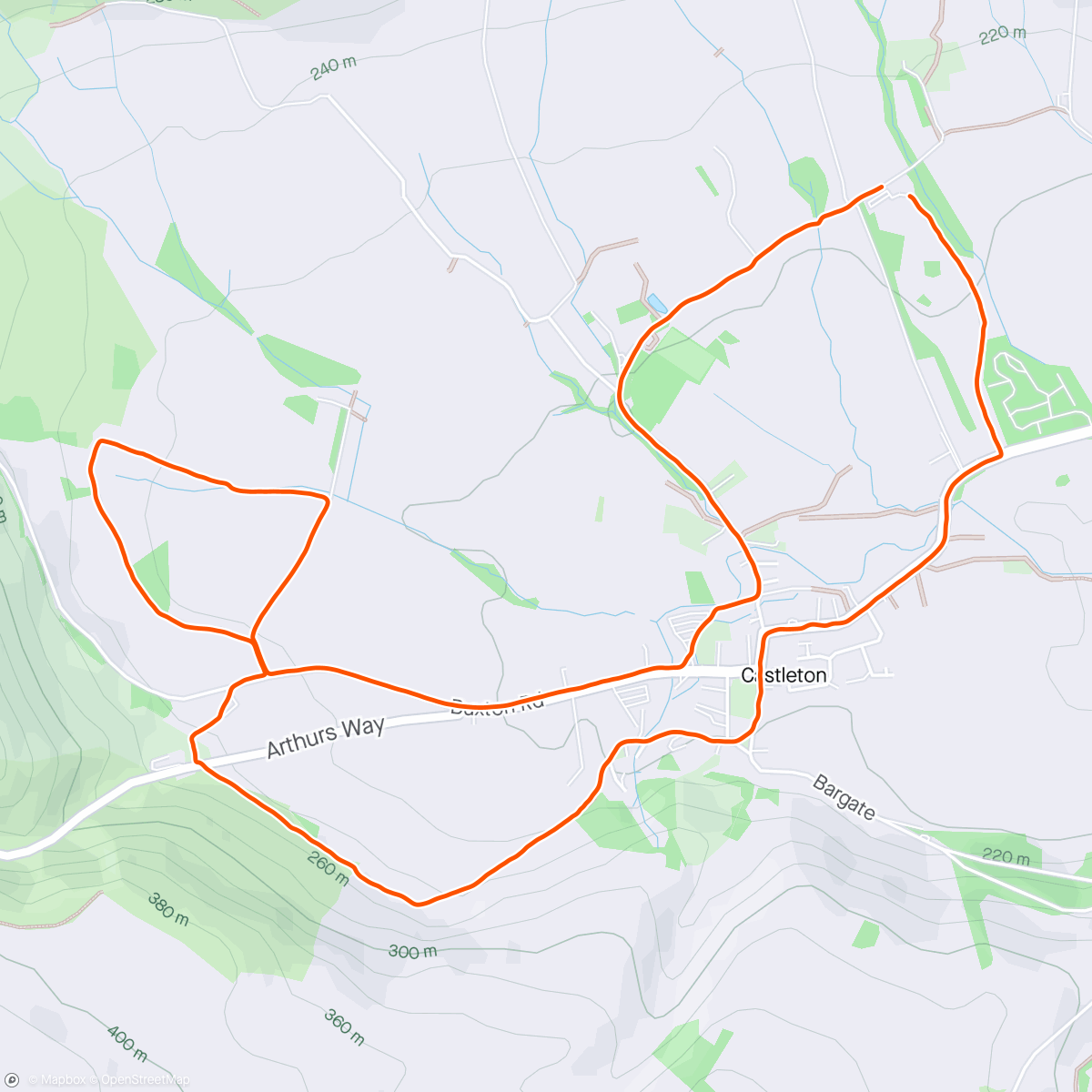 Map of the activity, Post-Work Walk Run