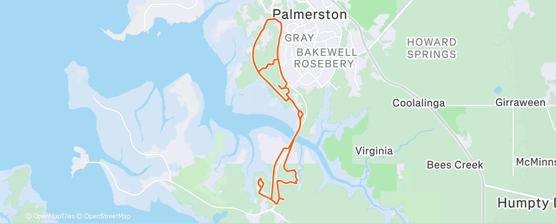 Map of the activity, Tootling around on Red2