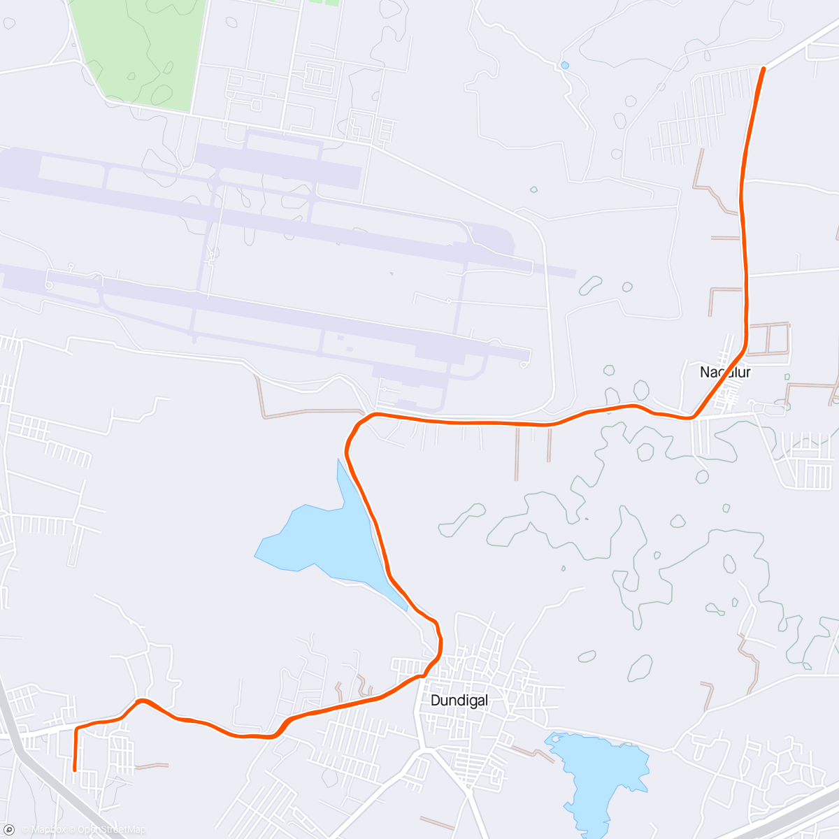 Map of the activity, Evening Ride, Hyderabad