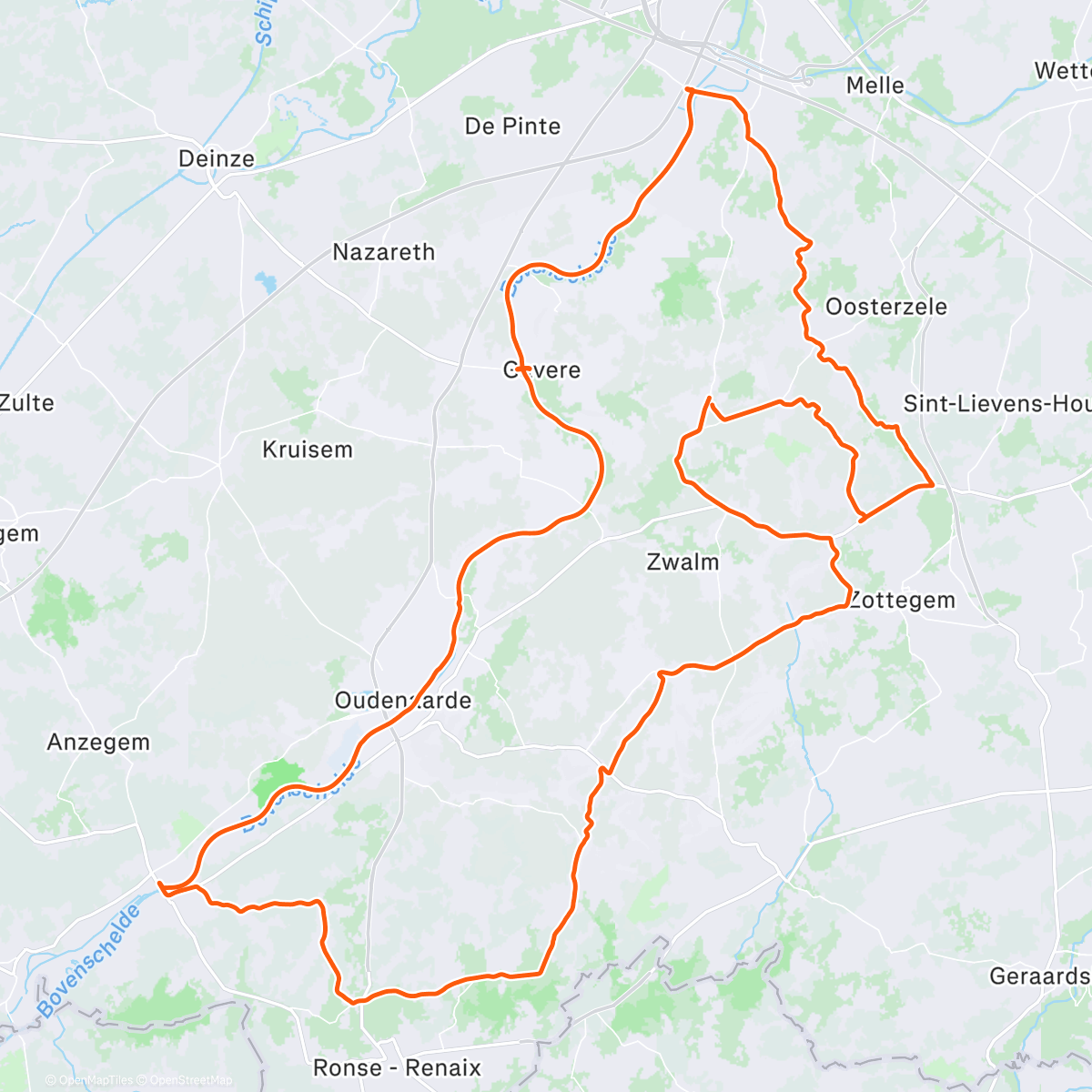 Map of the activity, Morning Ride