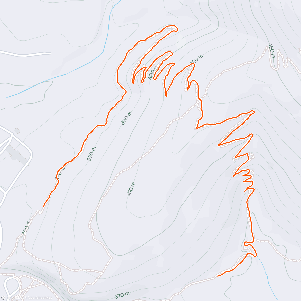 Map of the activity, Afternoon Rock Climb