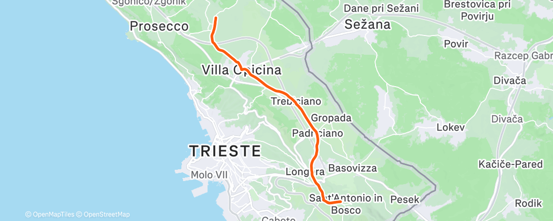 Map of the activity, Sessione di mountain biking mattutina