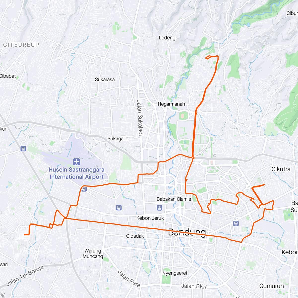 Map of the activity, Hunting Coffee Ride ☕️⛈️