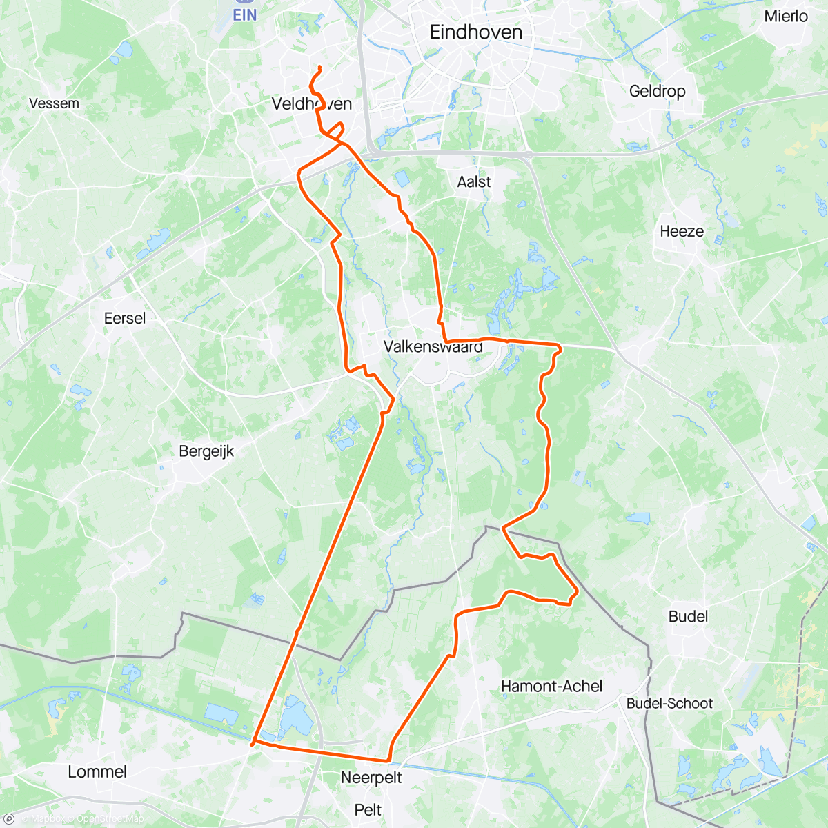 Kaart van de activiteit “Latte en een kersenvlaaitje gescoord in België”