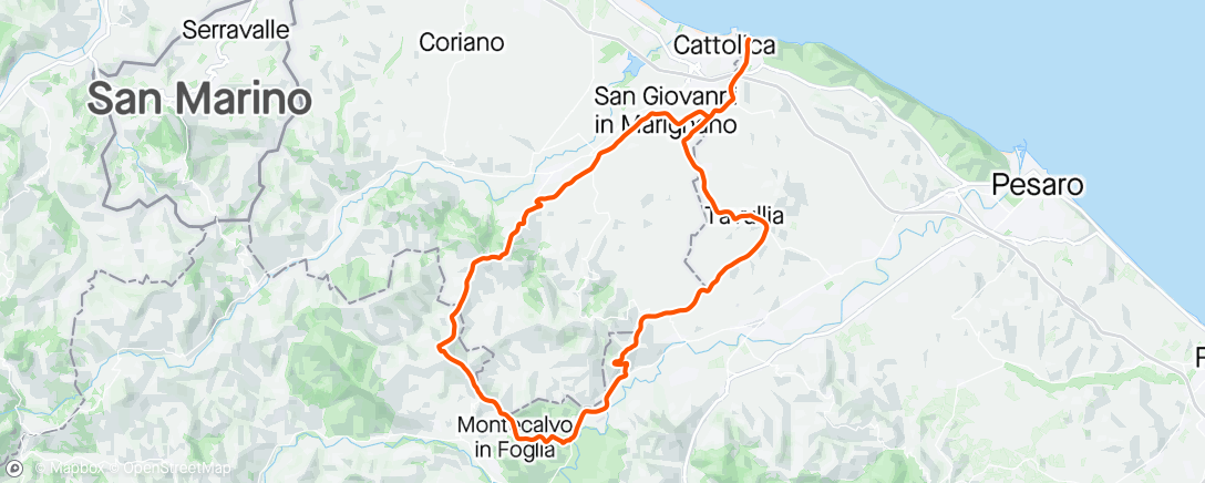 Map of the activity, Montecalvo al mattino presto