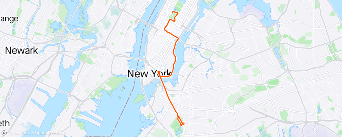 Map of the activity, NYC Half!