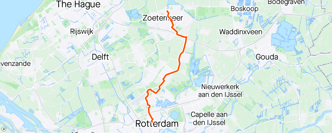 Map of the activity, Rotterdam - Zoetermeer