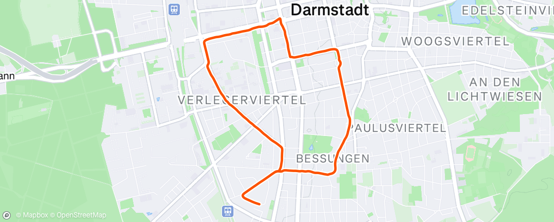 Map of the activity, Afternoon Walk