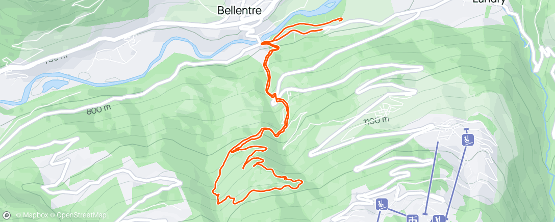 Map of the activity, Trail le soir 🐶⛰️☁️🌧️