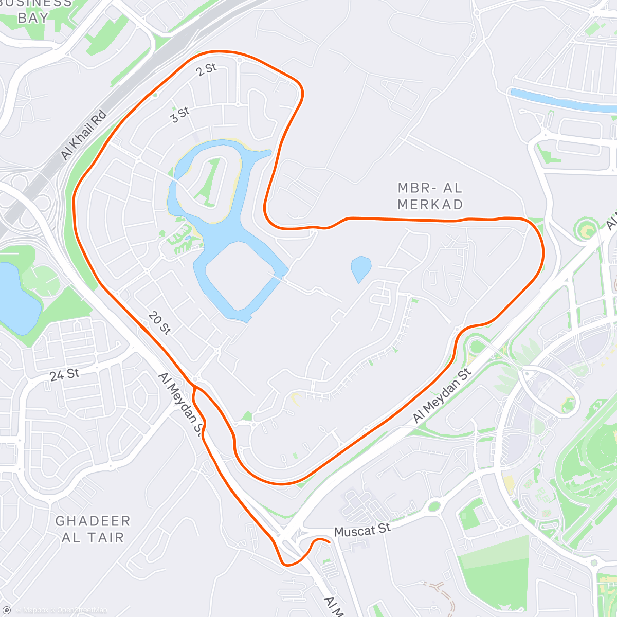 Map of the activity, Flyduabi Recovery miles