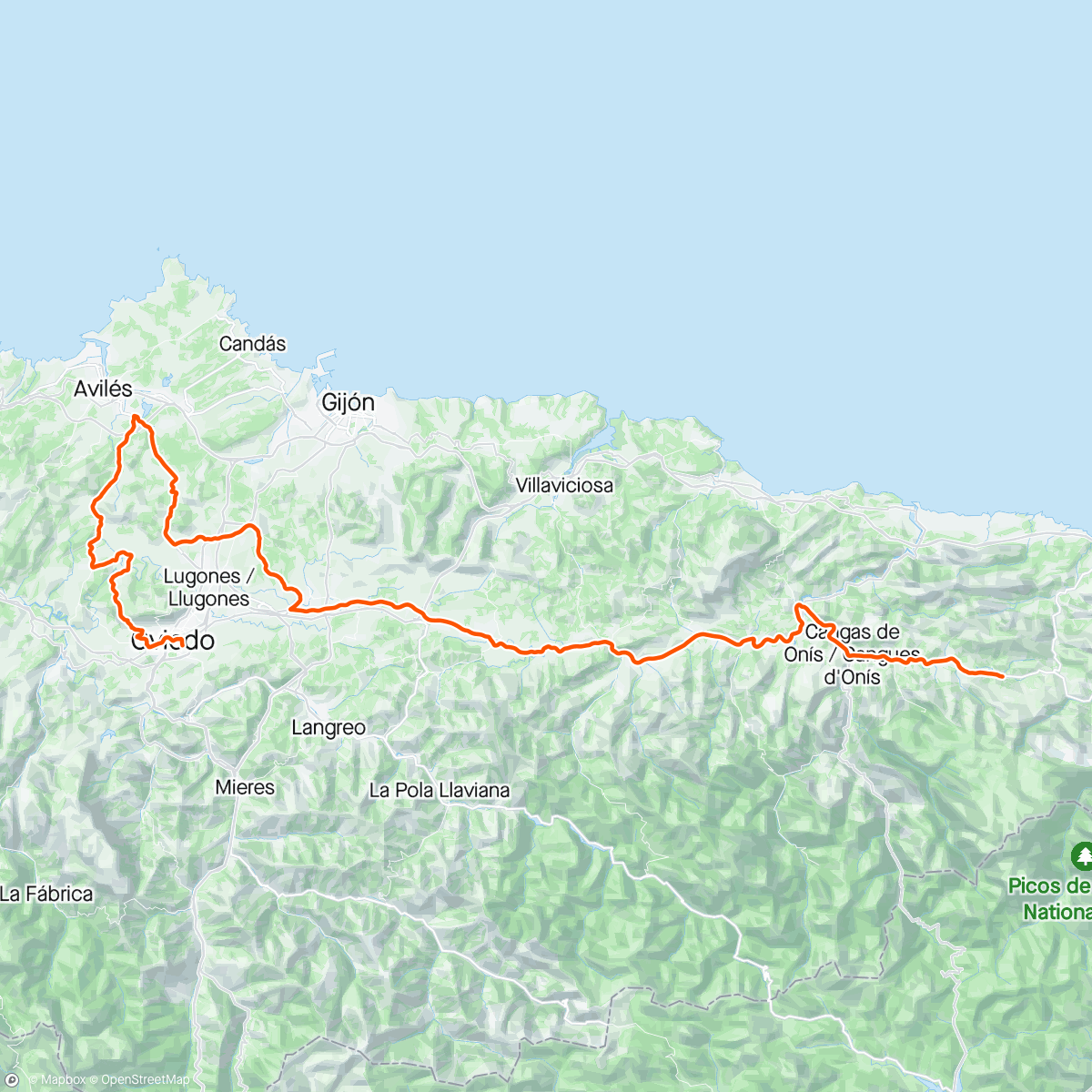 Mapa da atividade, Tour des Asturies #3