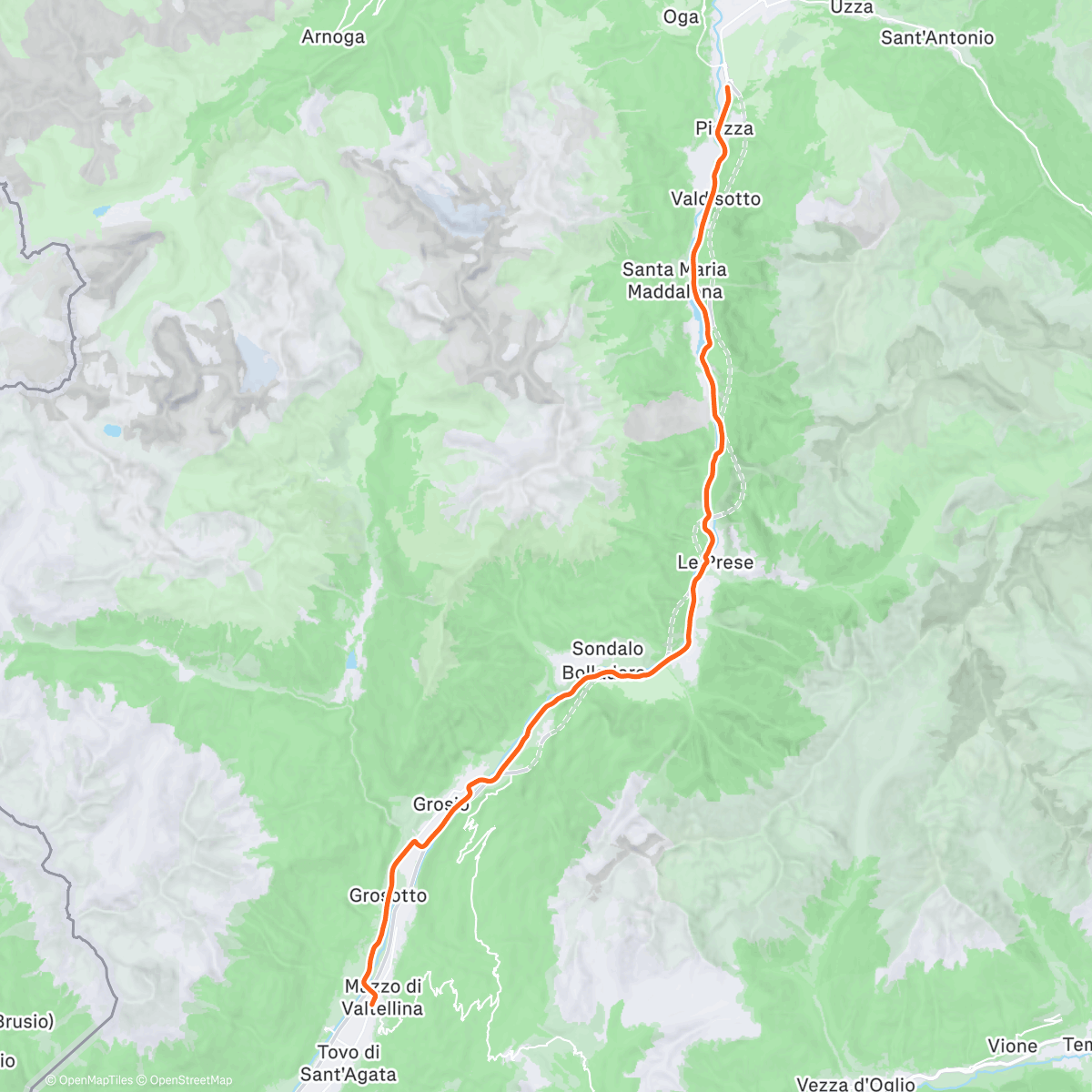 Map of the activity, ROUVY - Bormio to Tirano | Italy