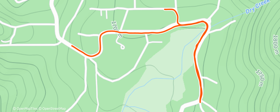 Map of the activity, Morning Jog