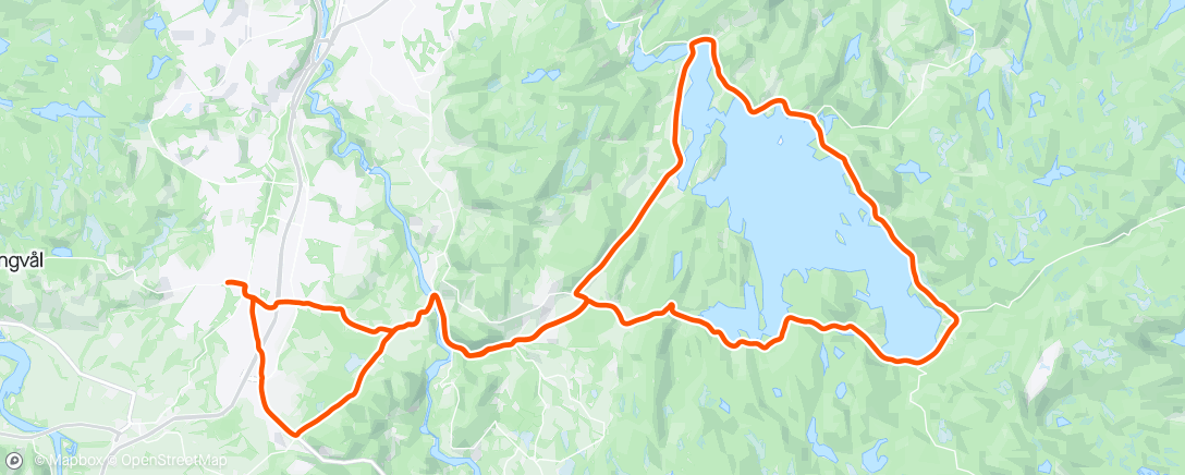 Map of the activity, Runde rundt Jonsvatnet med Knut L