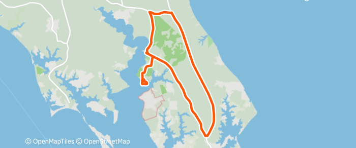 Map of the St Mary's Cafe Loop route