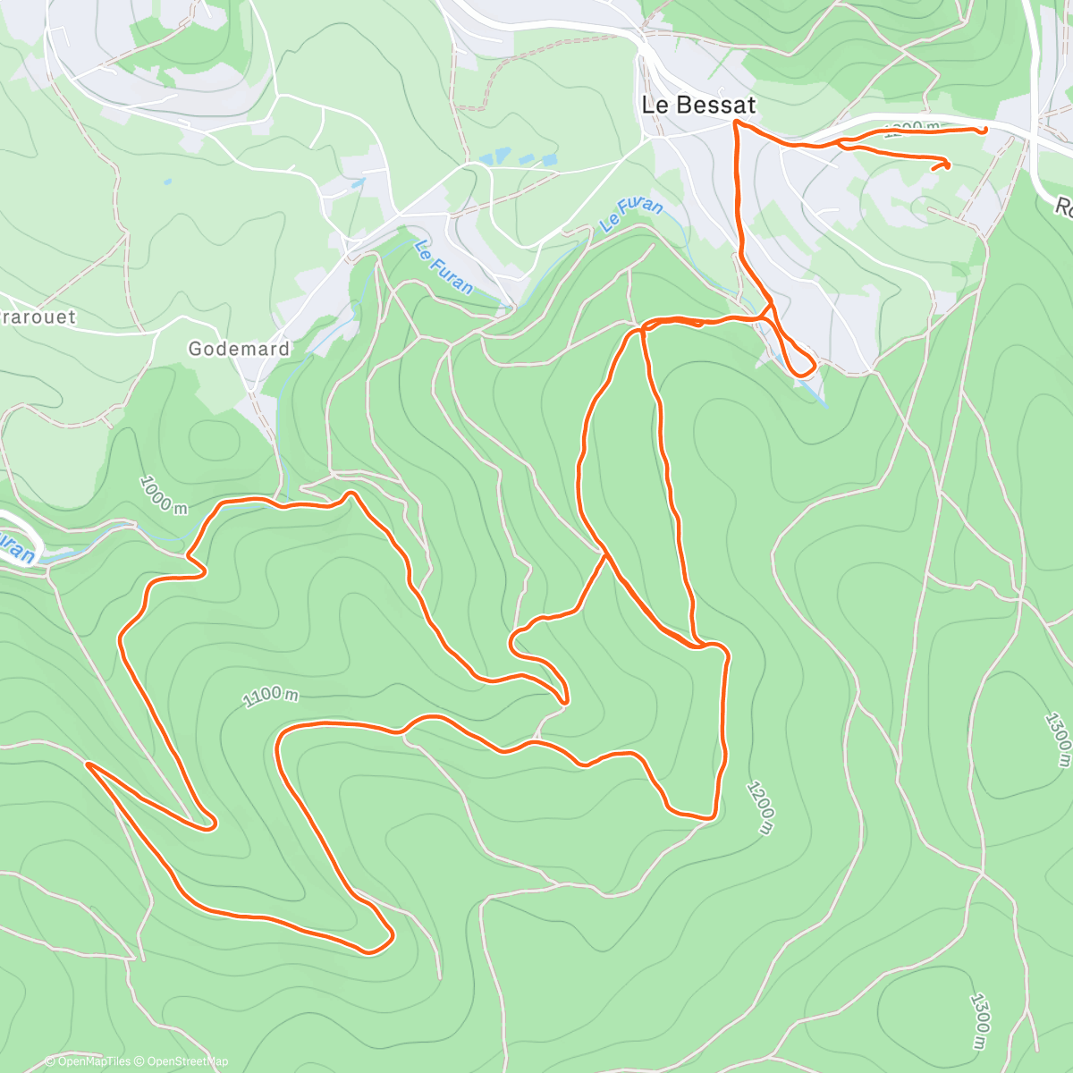 Map of the activity, Balade dans le Pilat  ❄️