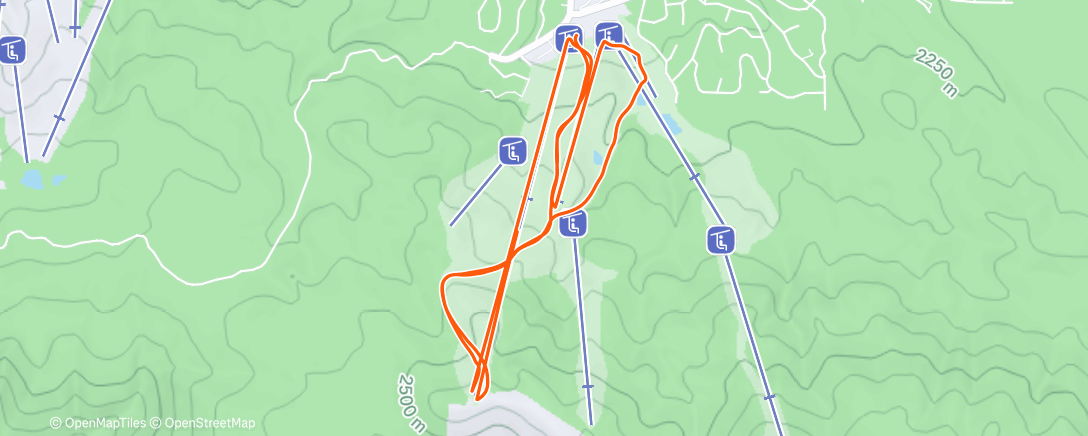 Карта физической активности (Morning Alpine Ski)