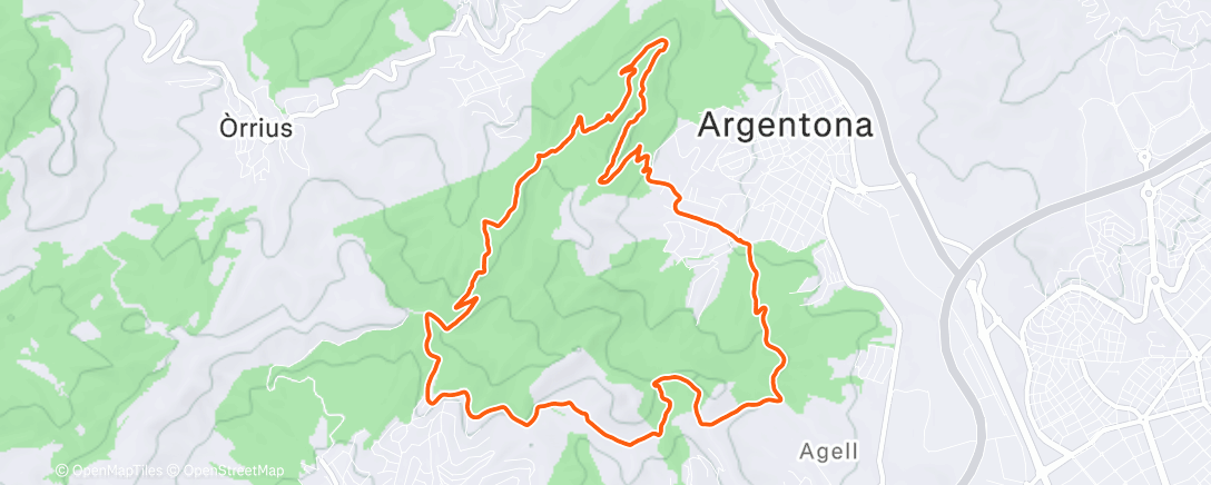 Map of the activity, Morning Trail Run