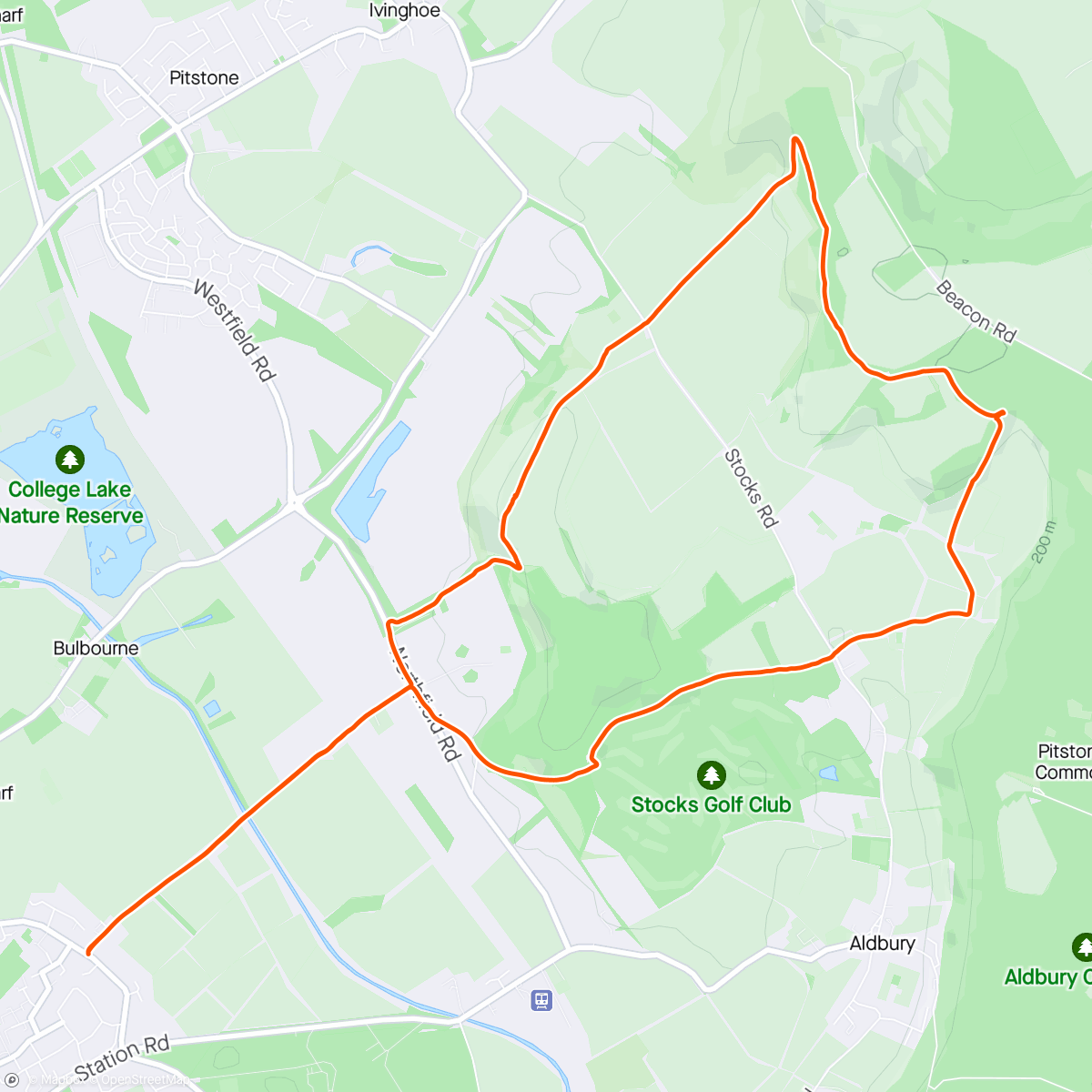 Map of the activity, A lap of the exercise yard with Charlie