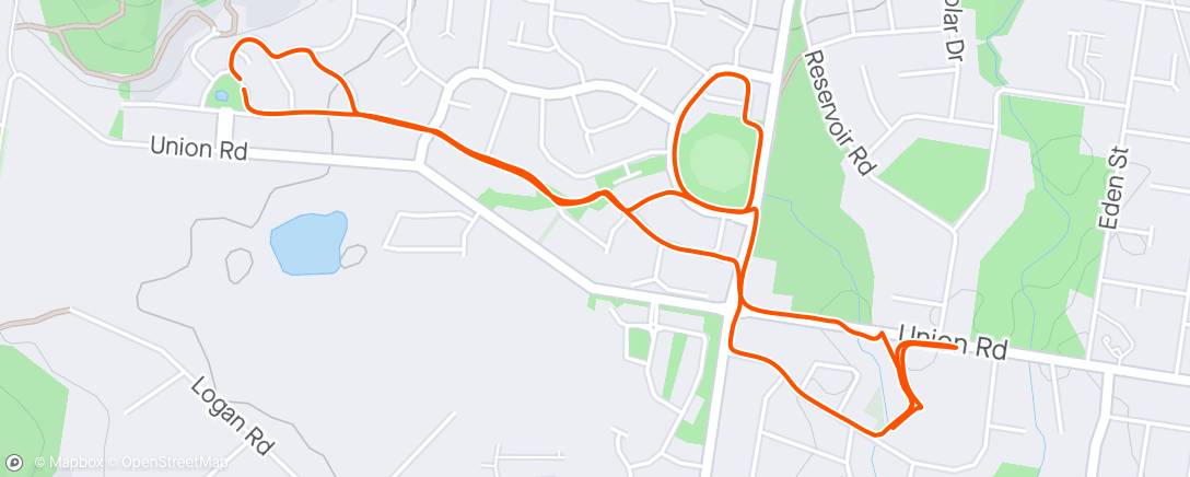 Mapa de la actividad (Morning Run/walk)