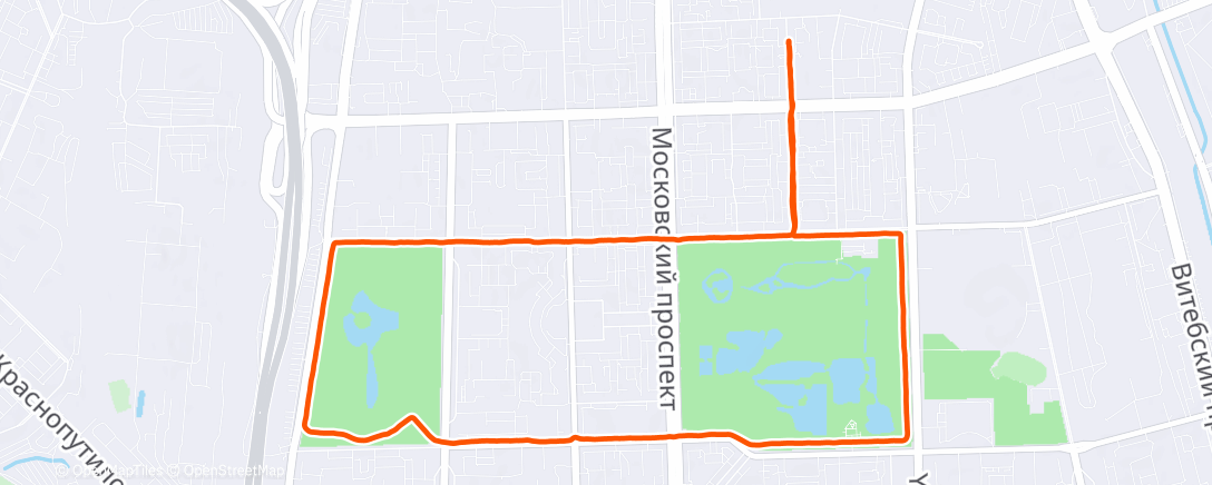 Map of the activity, Sunny jog ☀️