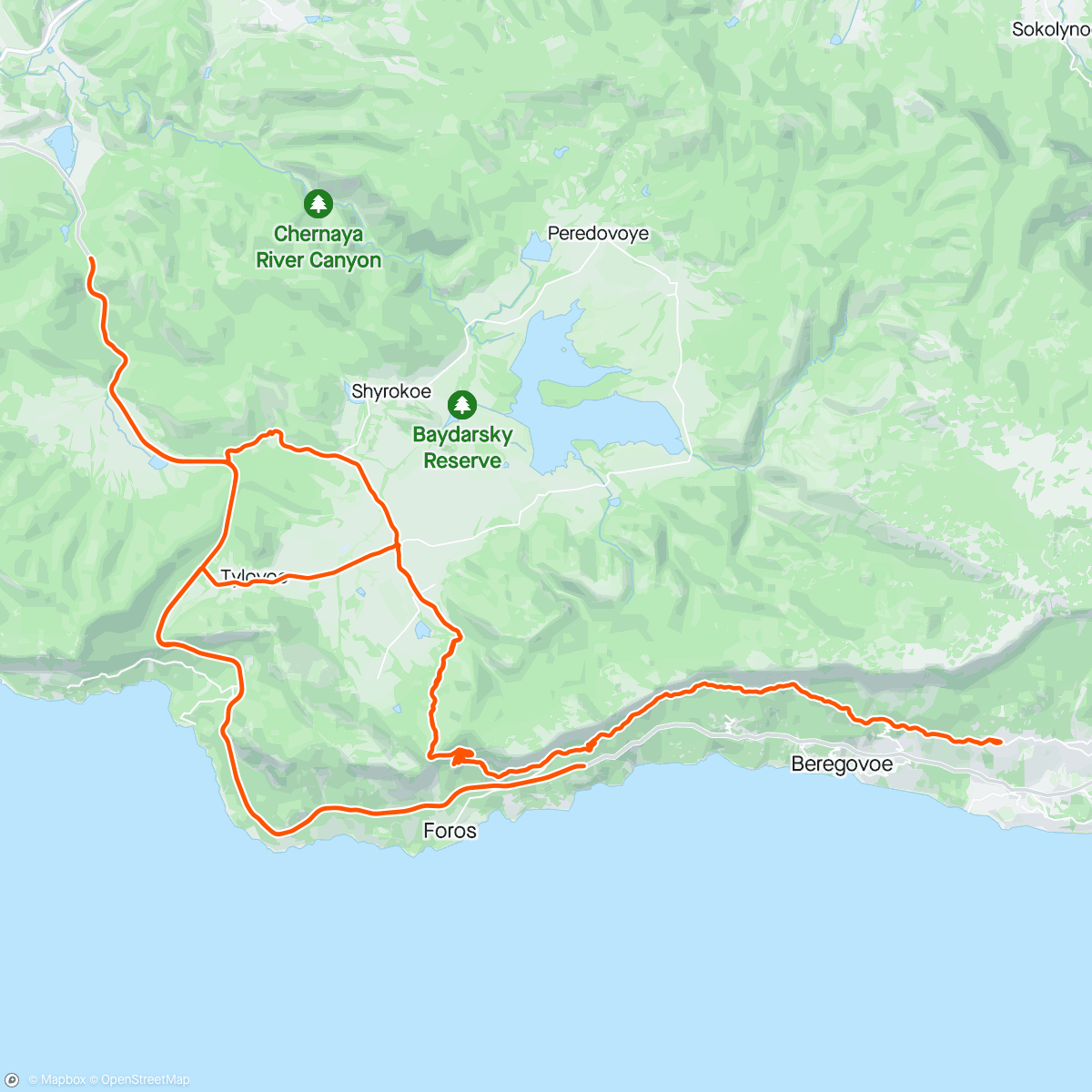 Map of the activity, Три перевала