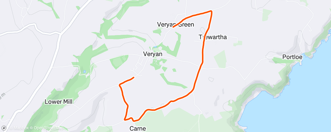 Map of the activity, Morning Run