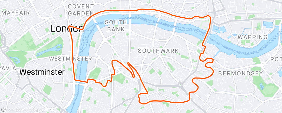 Map of the activity, Zwift: 15k easy
