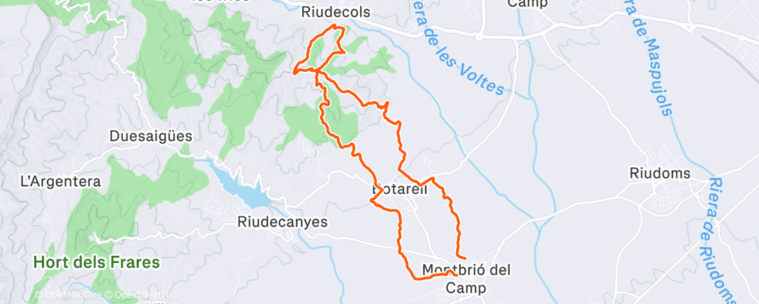 Map of the activity, Morning Trail Run