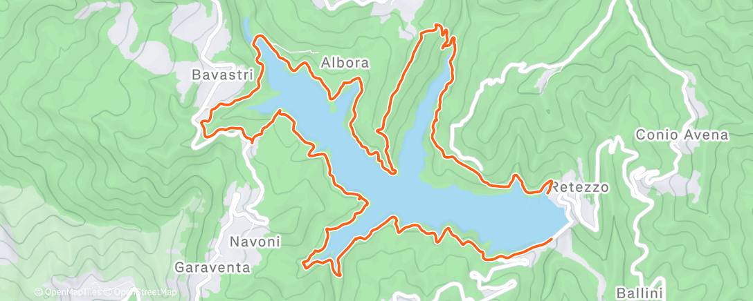 Map of the activity, Lunch Hike