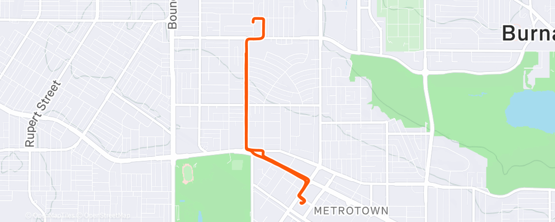 Map of the activity, Cycling - library