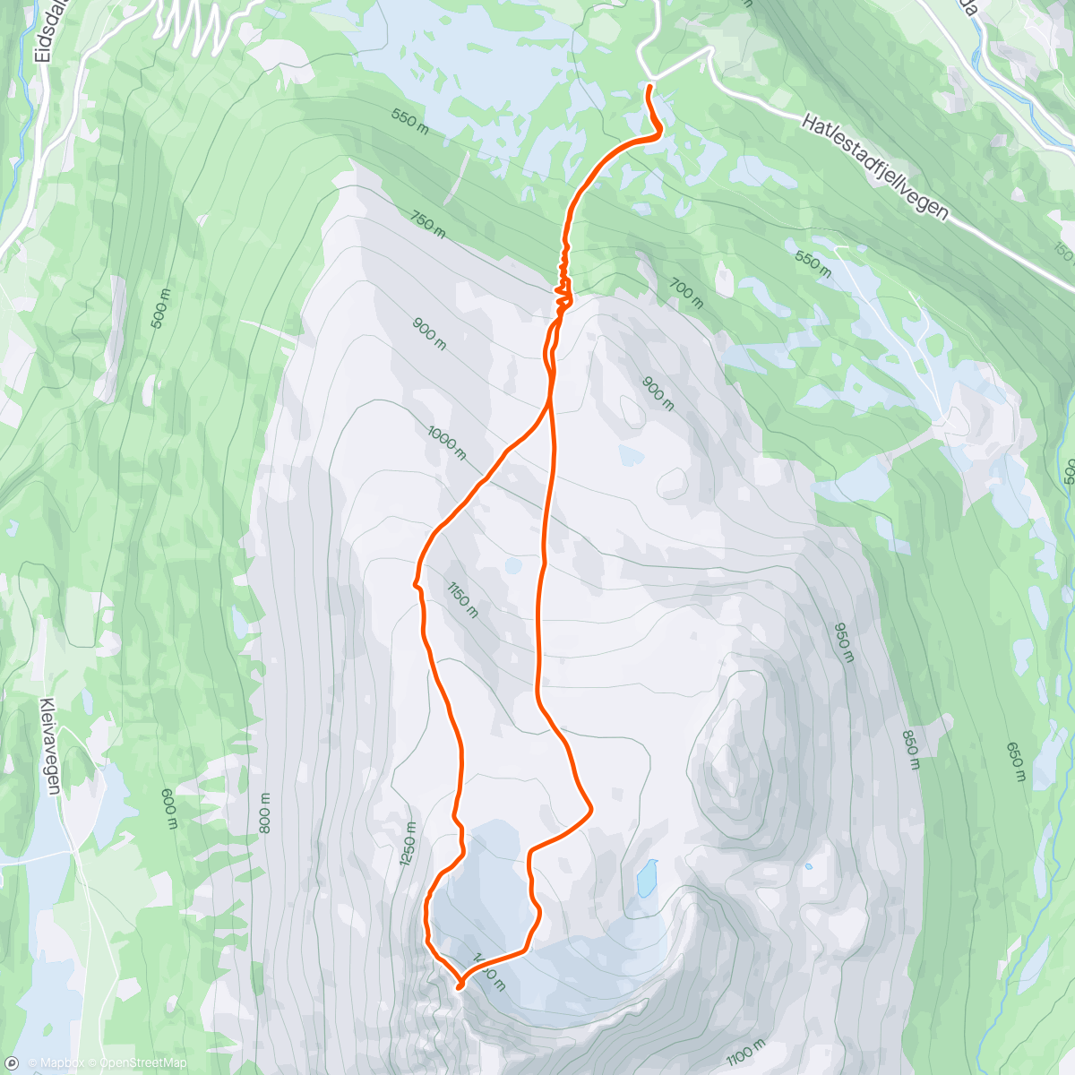 Map of the activity, Morning Backcountry Ski (Skorene 1703m) 📈