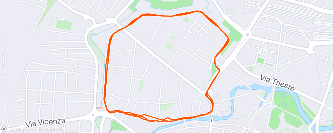 Map of the activity, Run 21 Corri X Padova