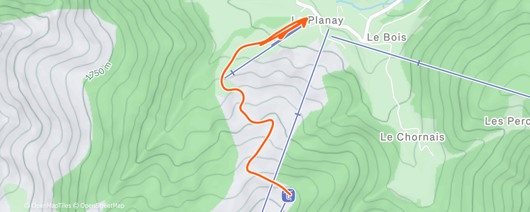 Map of the activity, Ski de randonnée en soirée