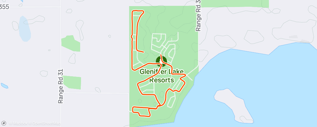 Map of the activity, Morning Run