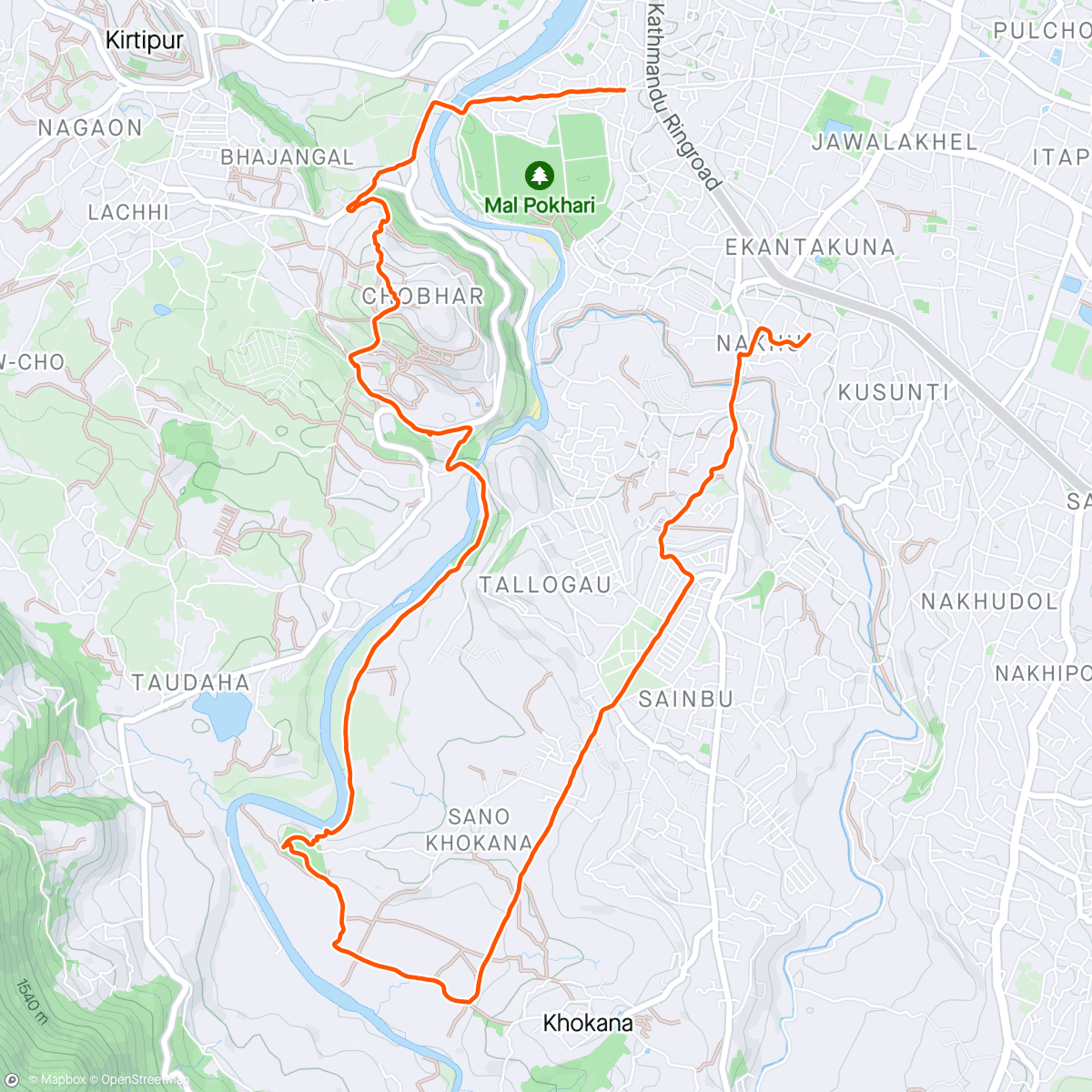 Map of the activity, With chhoki sherpa