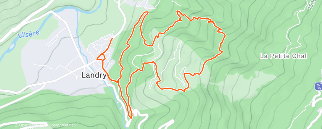 Map of the activity, Trail le midi