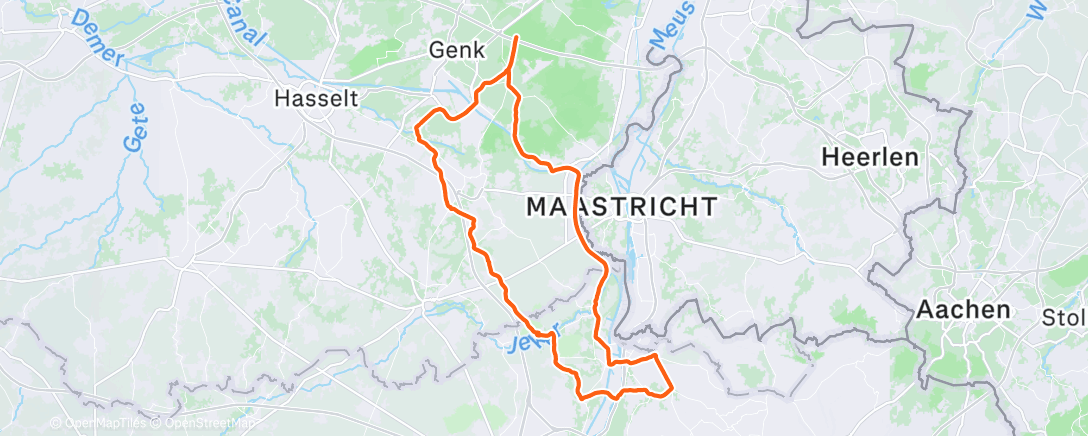 Map of the activity, Afternoon Ride