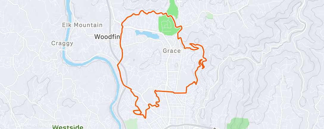 Map of the activity, Lunch Ride
