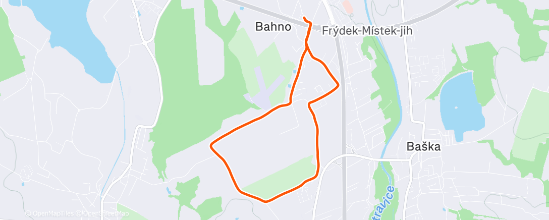 Map of the activity, Morning Run