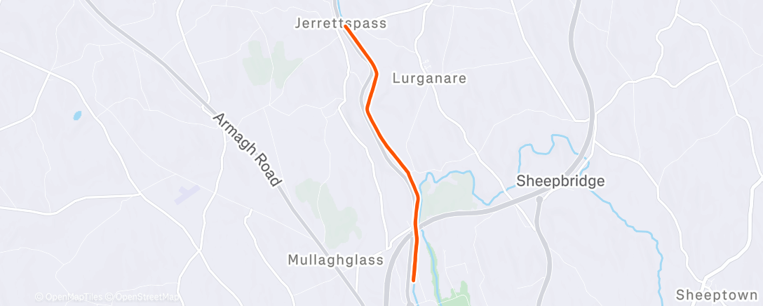 Map of the activity, Morning Run