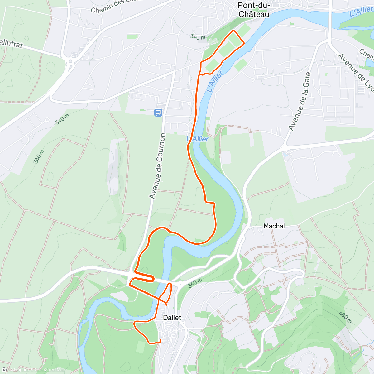 Карта физической активности (Le dernier 10km c’était il y a 3 ans 🙈 Petit rythme mais du plaisir à refaire cette distance 💪🏻)