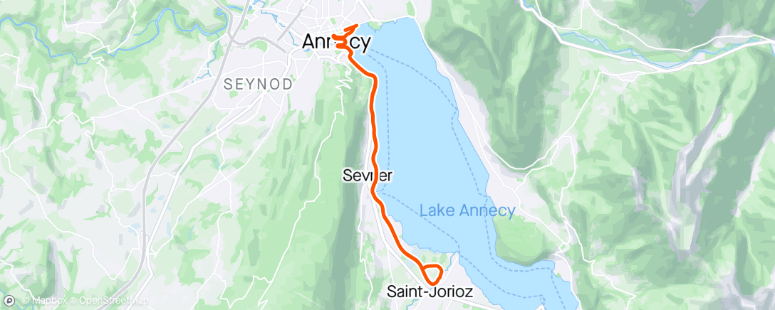Map of the activity, Semi d'Annecy