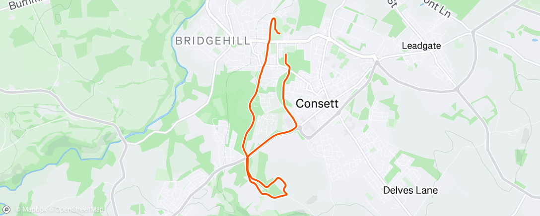 Map of the activity, Enjoying the sun before the storm ☀️ Consett, England ☀️